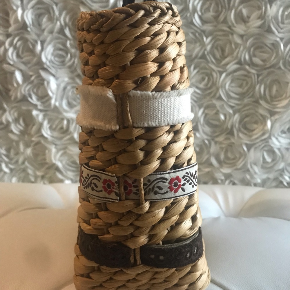 Straw Woven Rattan Vintage Roxy Purse Handbag - Picture 5 of 8